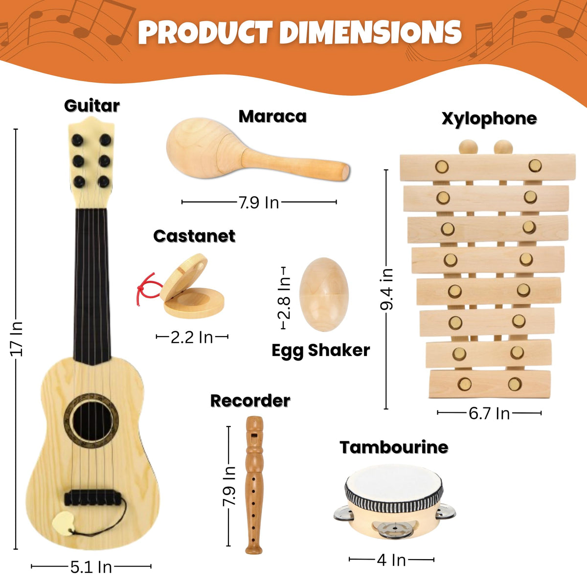 L Learning Toy Boxes recorder wood close-up with safe, non-toxic construction