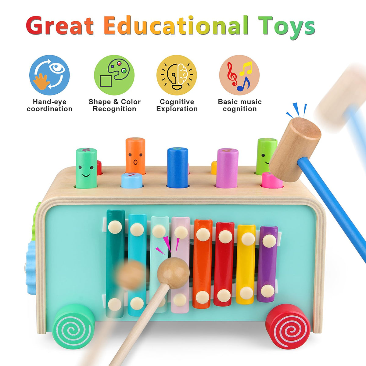 LAAVII hammer toy featuring whack-a-mole for active, screen-free play