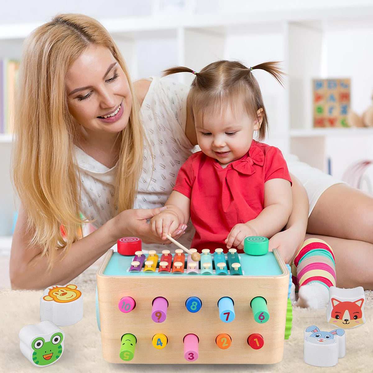 LAAVII push-and-roll car encourages motor skills and pretend play