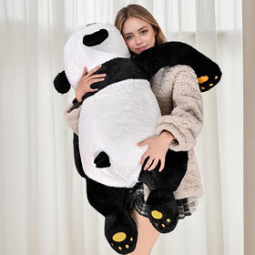 Labauxite large panda bear pillow, front view for cozy TV-time support.