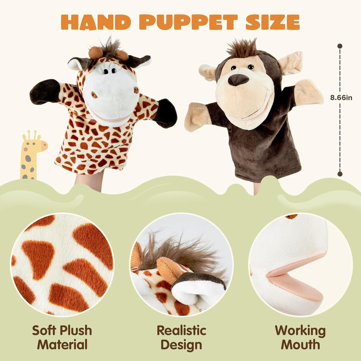 labebe deer plush puppet adds friendly characters to shows
