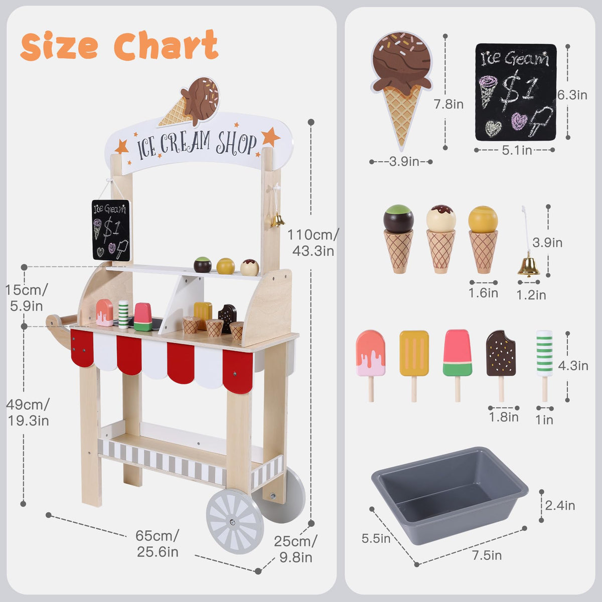 Labebe double ice-cream tabletop expands shared play opportunities.