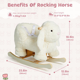 Labebe white rabbit rocker makes an ideal gift for little girls