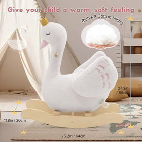 Labebe Kids Rocking Horse White Swan safety standards label communicates compliance