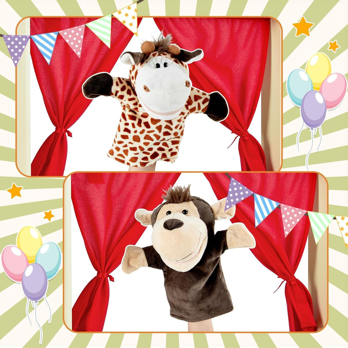 labebe monkey puppet included for lively performances