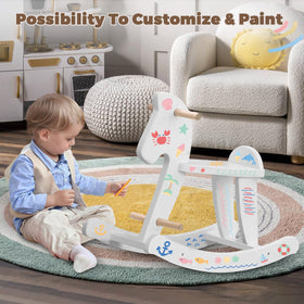 Labebe natural wood finish invites painting and personalization.
