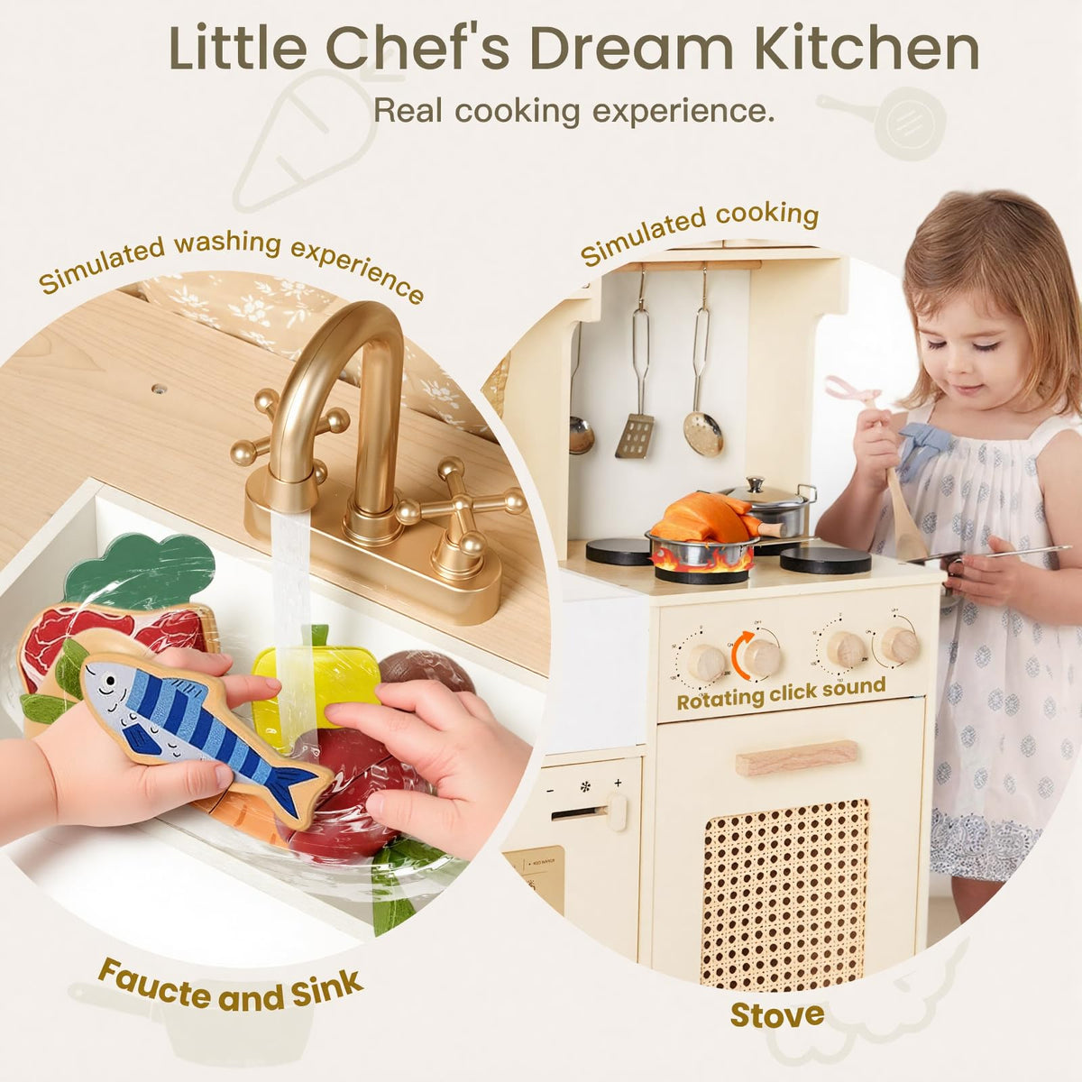 Labebe play kitchen ice maker – adds realistic chilly details to playtime