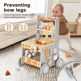 Labebe push walker with interactive panel promoting hand-eye coordination.