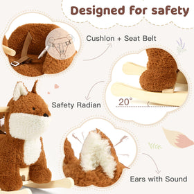 Labebe fox rocker smooth handles for tiny hands grip safety