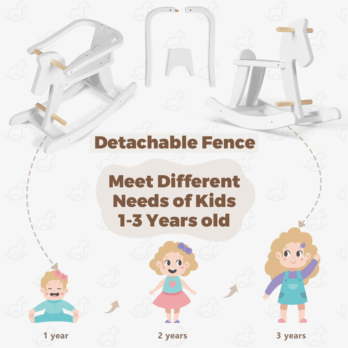 Labebe solid wood construction offers sturdy, dependable rocking sessions.