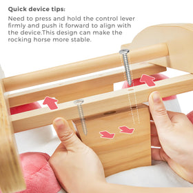 Labebe unicorn rocker in use with a child enjoying gentle rocking.