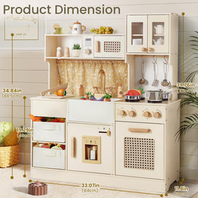 Labebe wooden kitchen set – premium wood design supports durable imaginative play