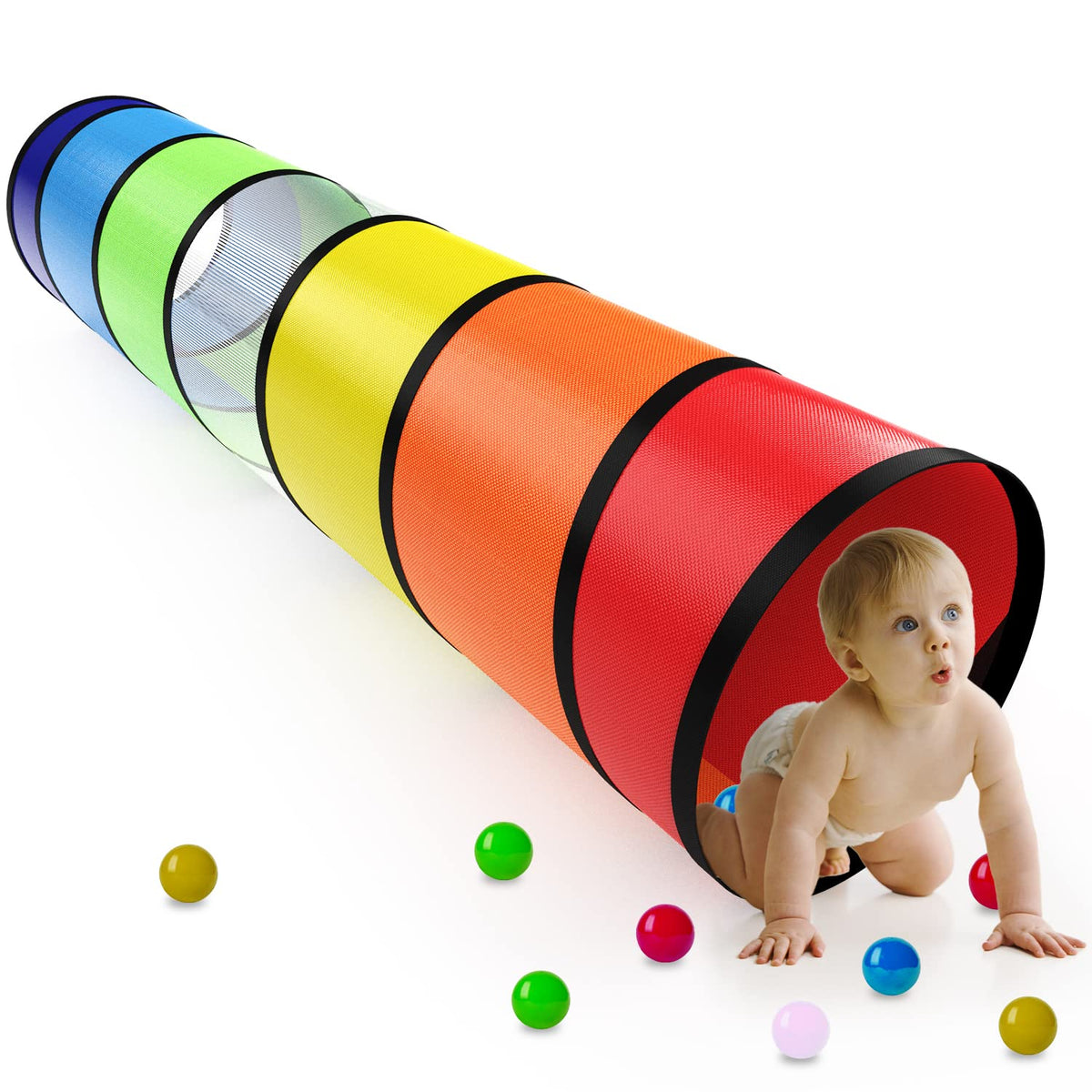 Labeol Kids Play Tunnel pop-up design for easy setup and quick play.
