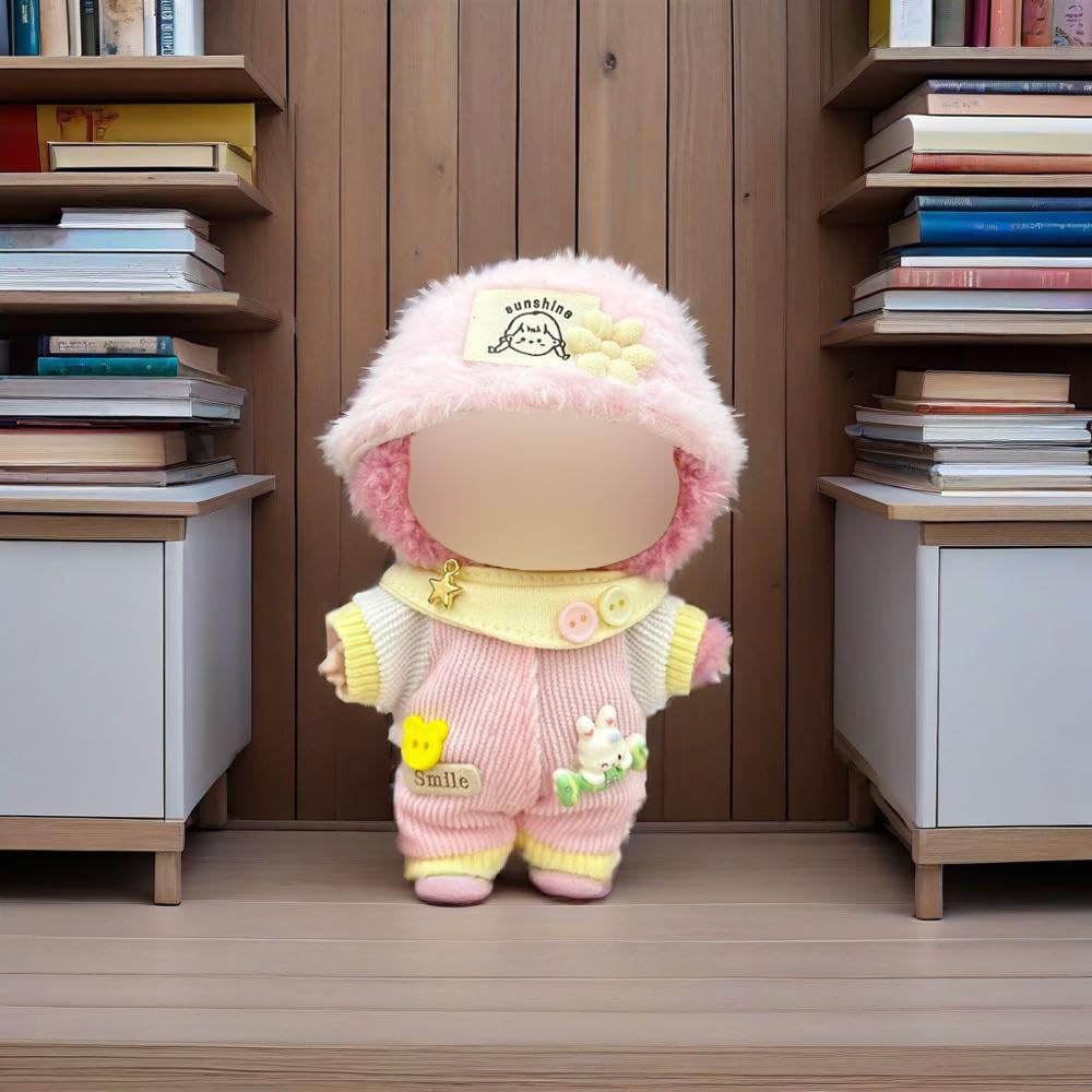 Labooboo 17 cm doll clothes set 4 features easy-fit designs for quick dressing.