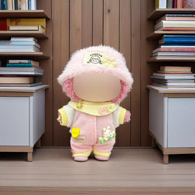 Labooboo 17 cm doll clothes set 4 features easy-fit designs for quick dressing.