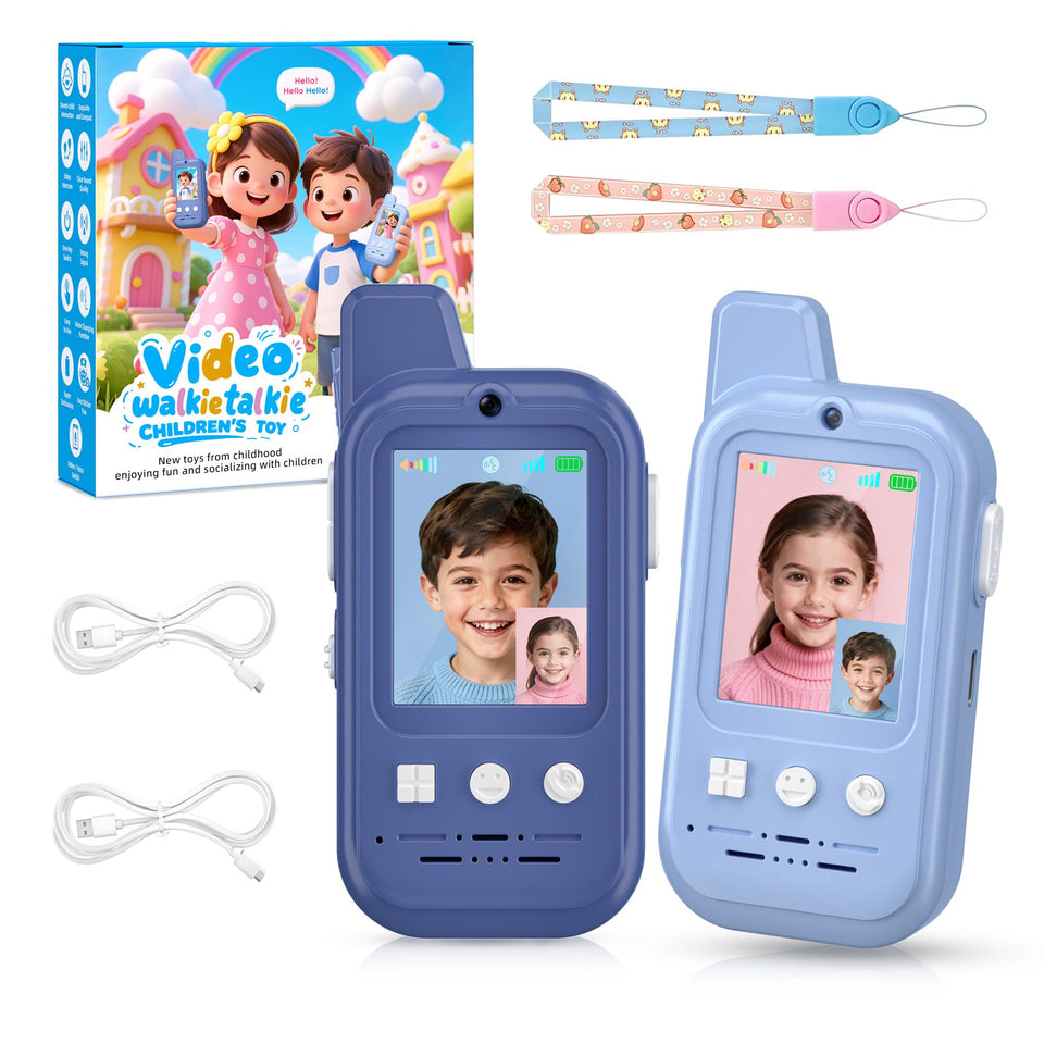 Labzuka video walkie talkies for kids with camera and screen enabling easy outdoor communication