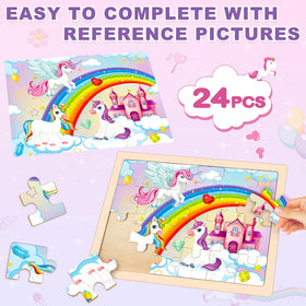 LACCHOUFEE elf princess puzzle board promotes cooperative play among kids