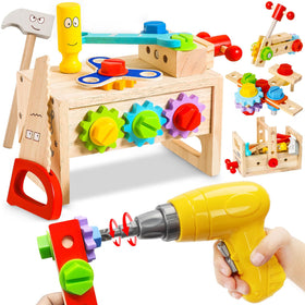 LACCHOUFEE kids tool set drill in use boosts fine motor skills through imaginative play