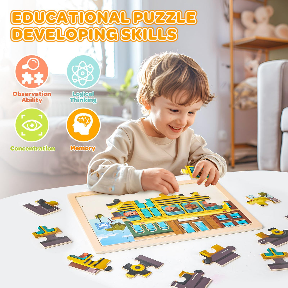 LACCHOUFEE Montessori-inspired learning puzzle aids early logic.