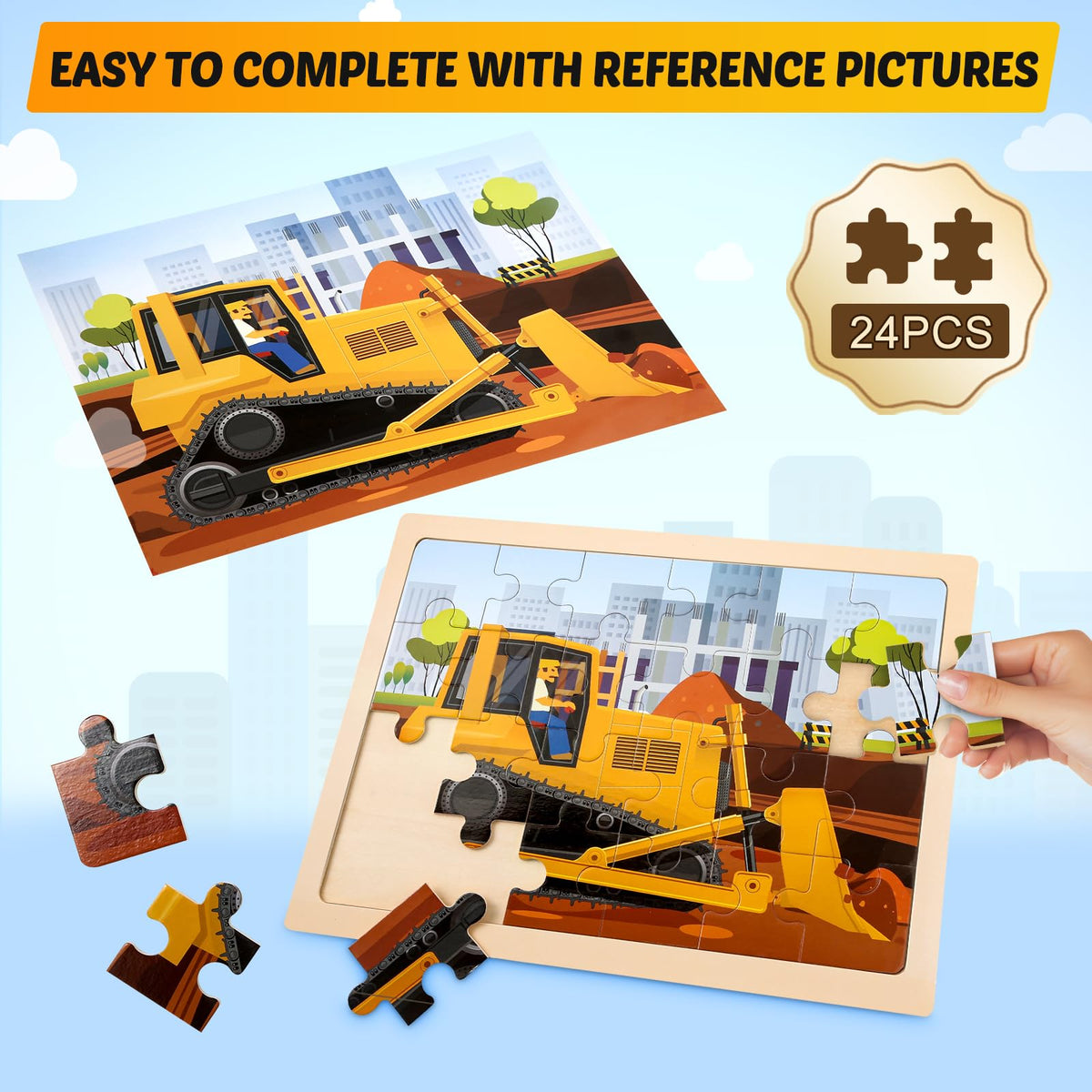 LACCHOUFEE Montessori puzzle boards promote early logic and shape recognition.
