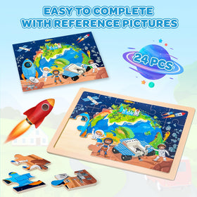 LACCHOUFEE puzzle with smooth edges for safe toddler play