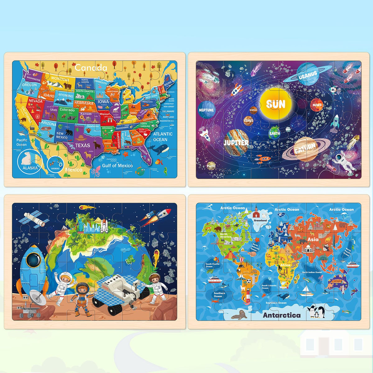 LACCHOUFEE world map puzzle expands geography knowledge and memory