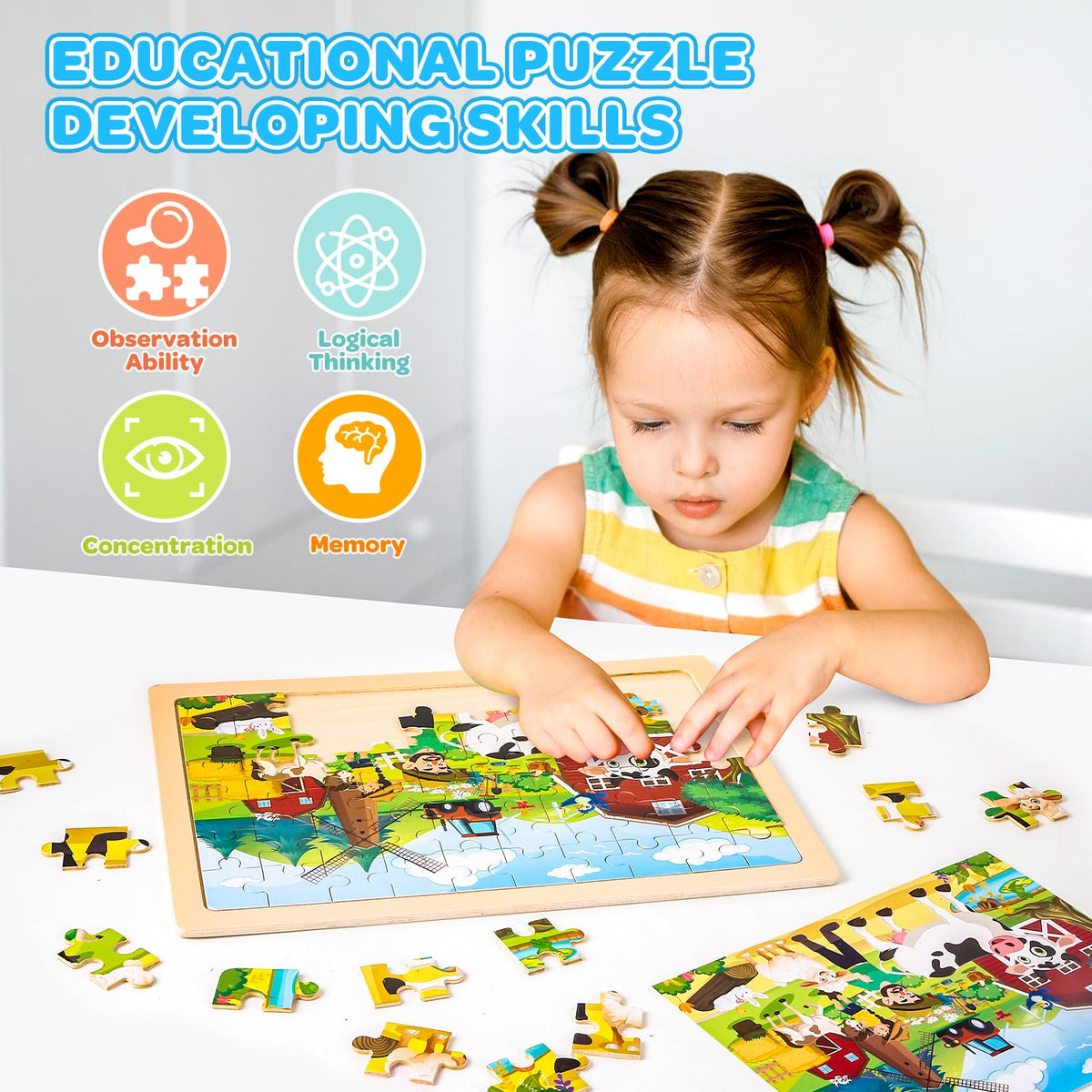 LACCHOUFEE wooden vehicle puzzles ocean: sensory-rich activity for focus and calm play.