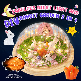 Laclun Rabbit Night Light Assembly showing components for hands-on learning.