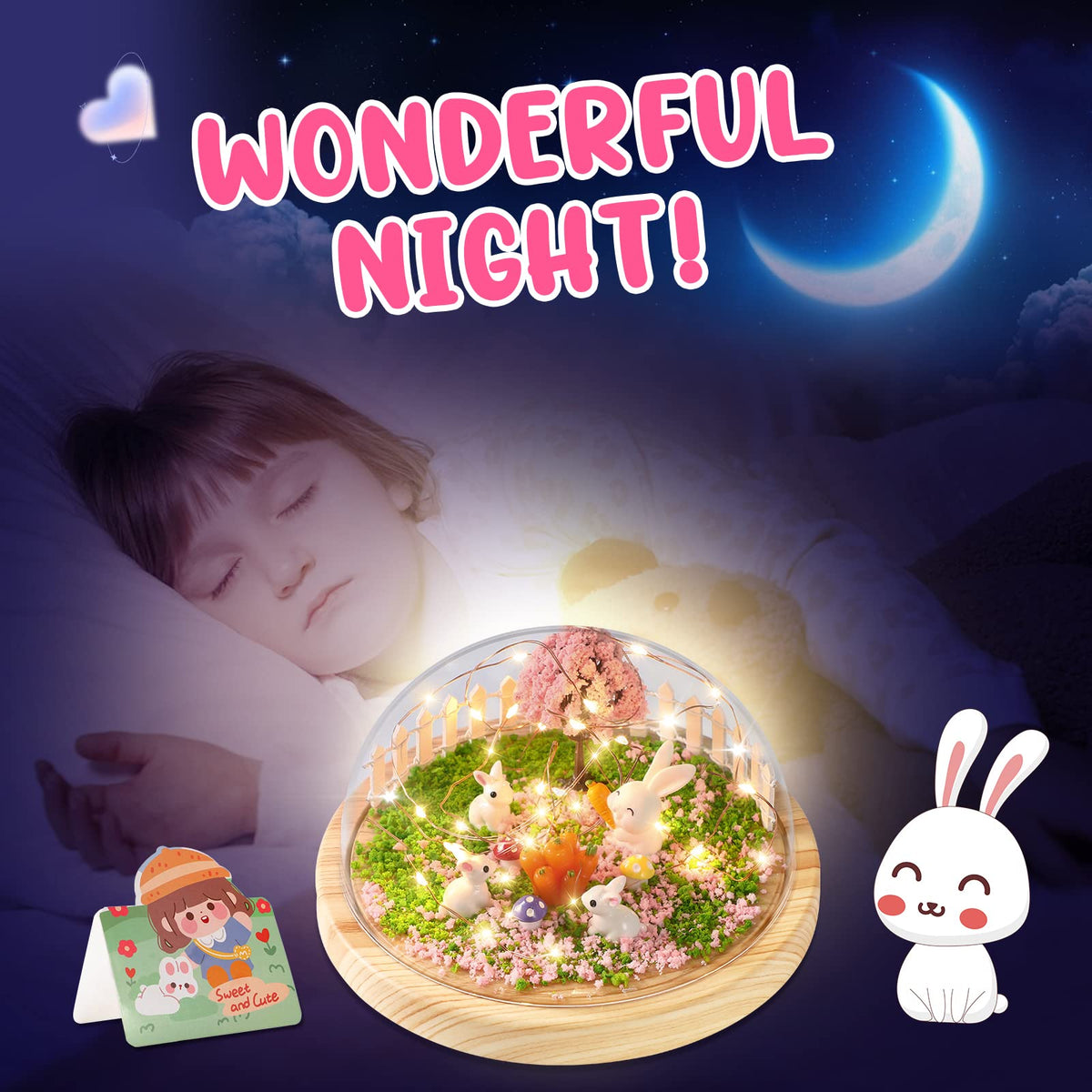 Laclun USB or Battery Powered Night Light offers versatile power options.