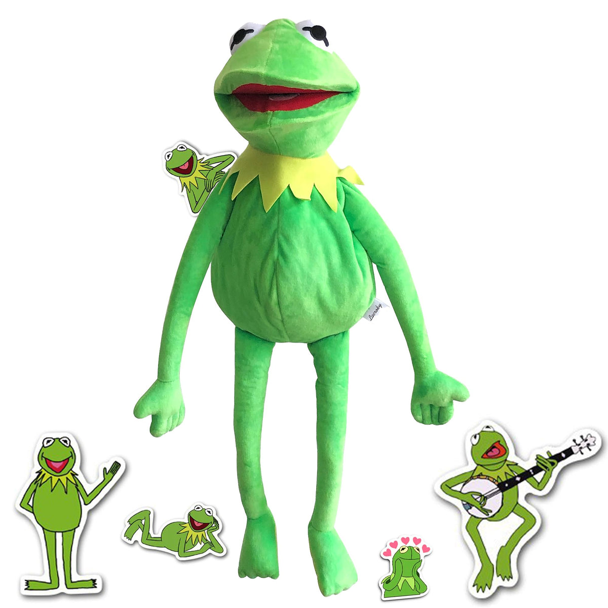 Detailed Kermit design capturing iconic features for authentic play.
