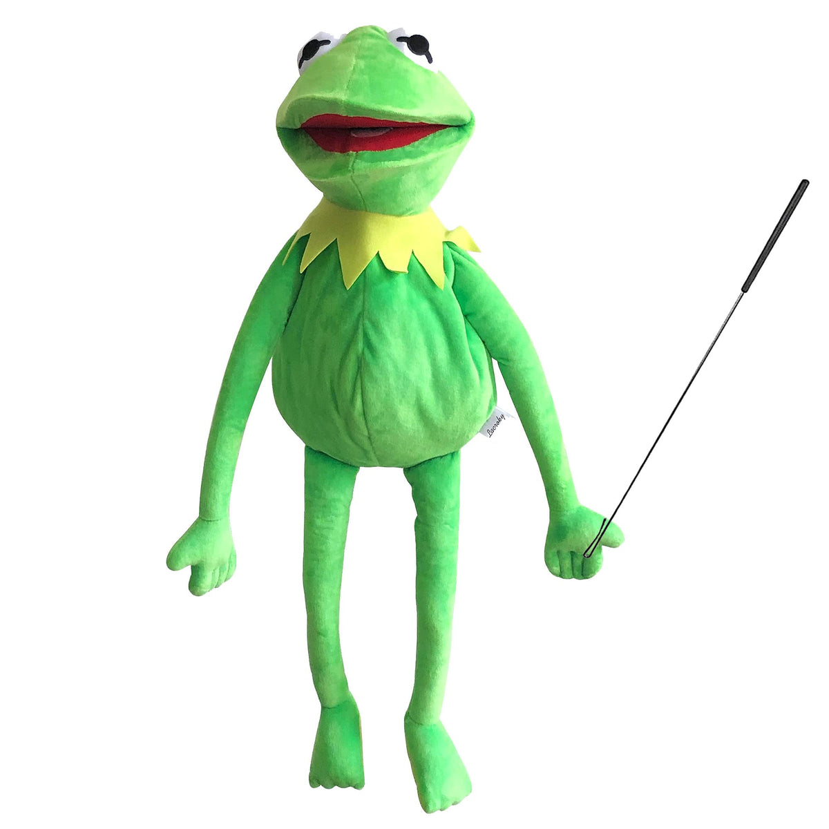 Lacroky Kermit puppet face detail for realistic puppet shows