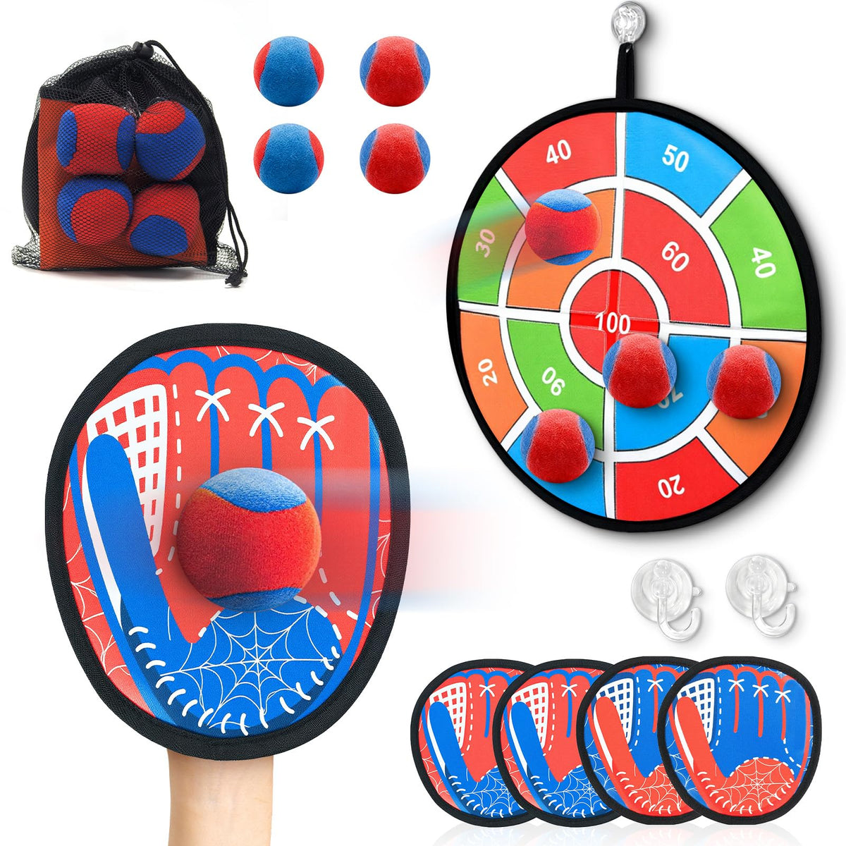 LADFAR 2 in 1 set paddles ready for outdoor play, boosting hand-eye coordination.