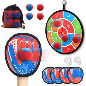 LADFAR 2 in 1 set paddles ready for outdoor play, boosting hand-eye coordination.