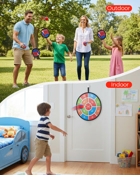 LADFAR sticky balls cling to paddles for quick, fun catches.