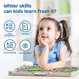 LADFAR fine motor training toy strengthens hand-eye coordination with tactile letter and number play.