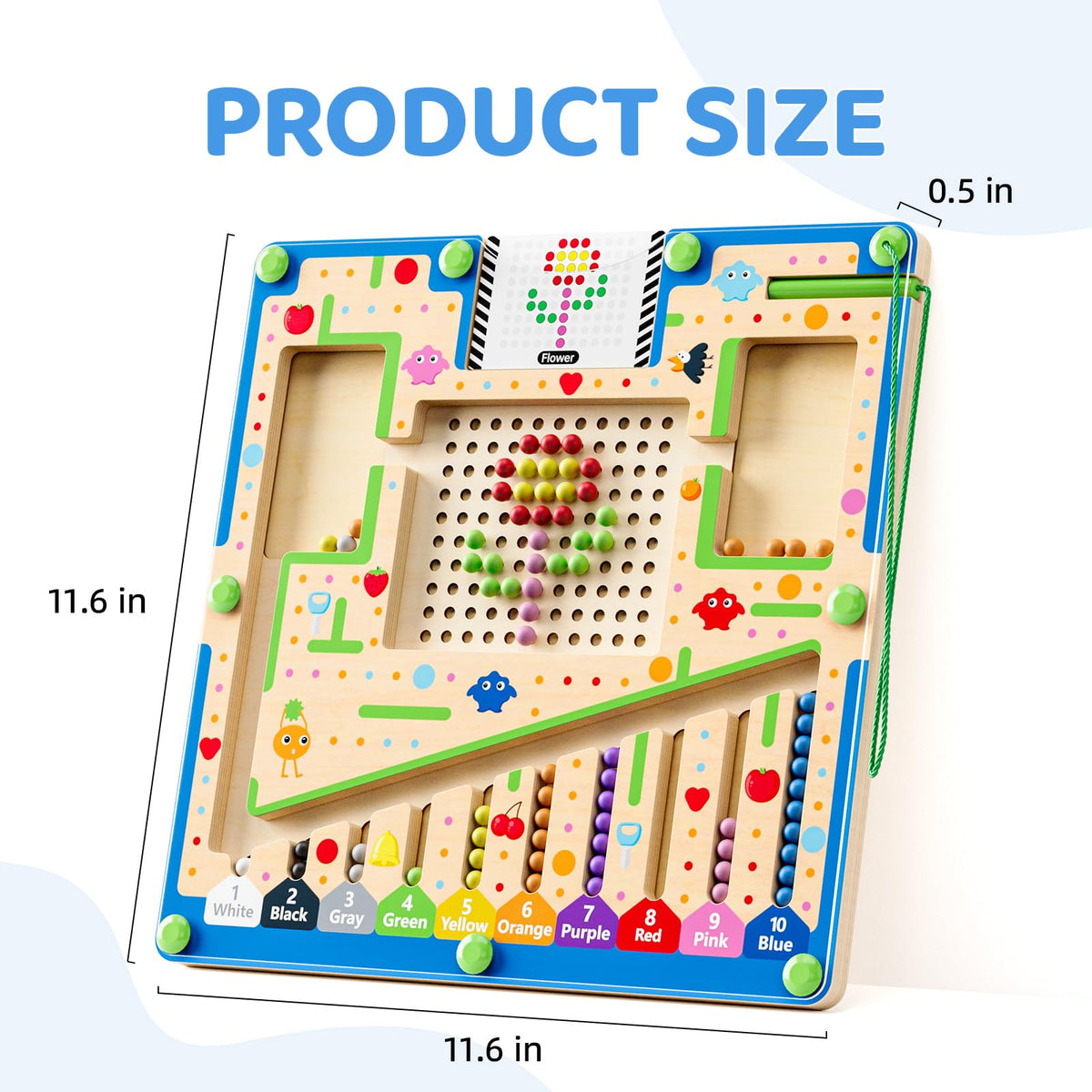 LADFAR gift-ready board for ages 3-5 supports early development and exploration.