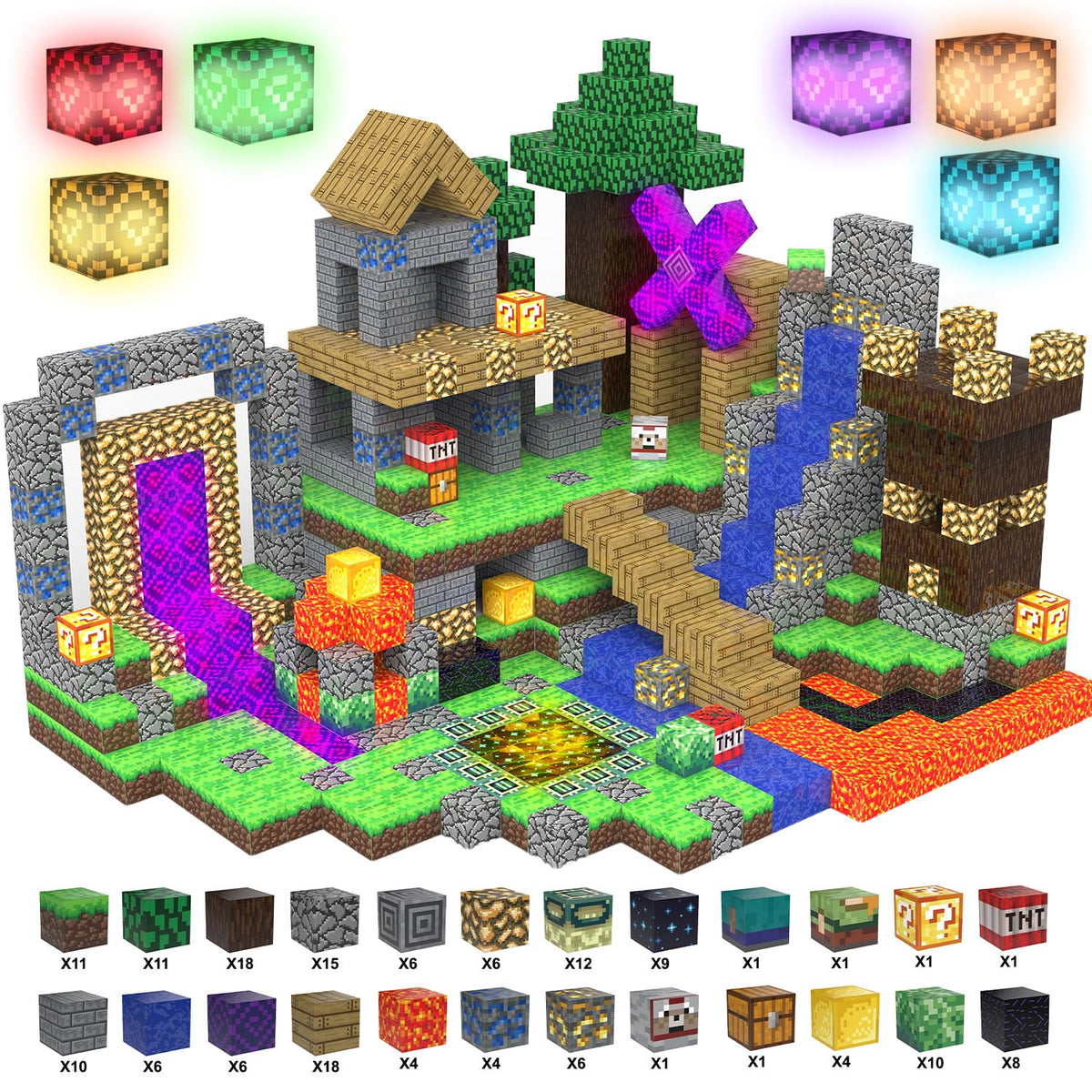 LADFAR magnetic blocks box with vibrant pieces for early STEM exploration.