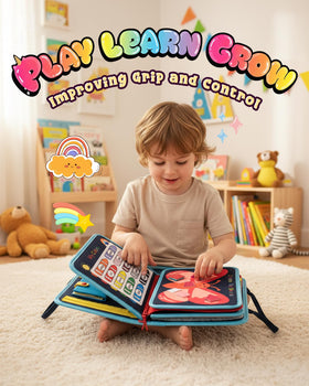 LADFAR Busy Book dress skills pages improve buttoning and zipping independence