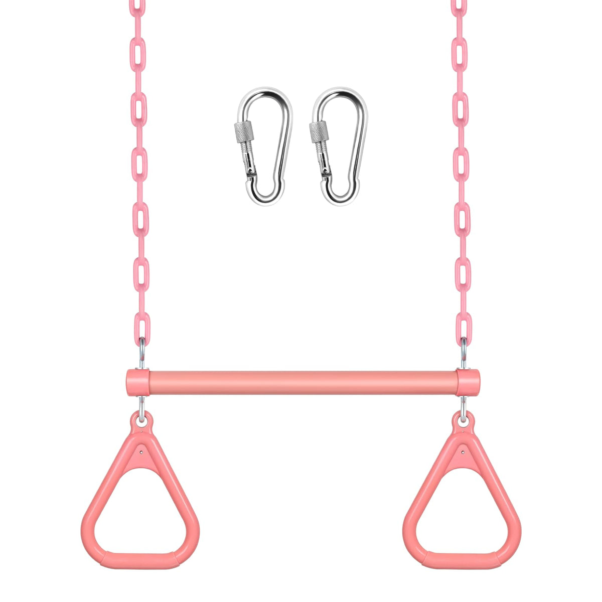 LadyRosian 17-inch trapeze bar swing set ready for backyard play