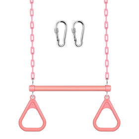 LadyRosian 17-inch trapeze bar swing set ready for backyard play