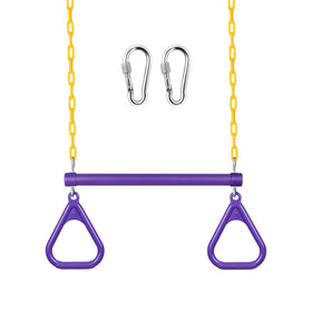LadyRosian 17-inch trapeze bar close-up with a comfortable grip for family play.