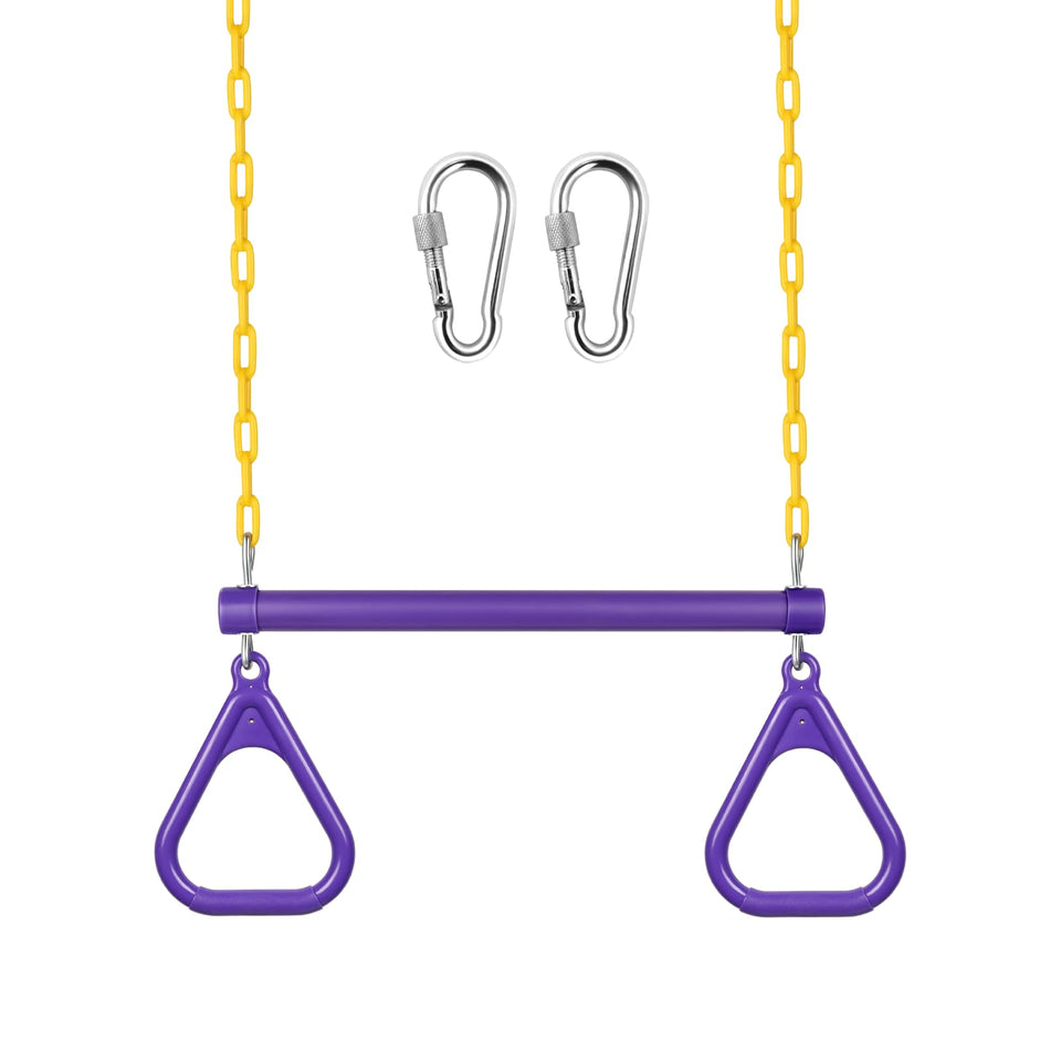 LadyRosian 17-inch trapeze bar close-up with a comfortable grip for family play.