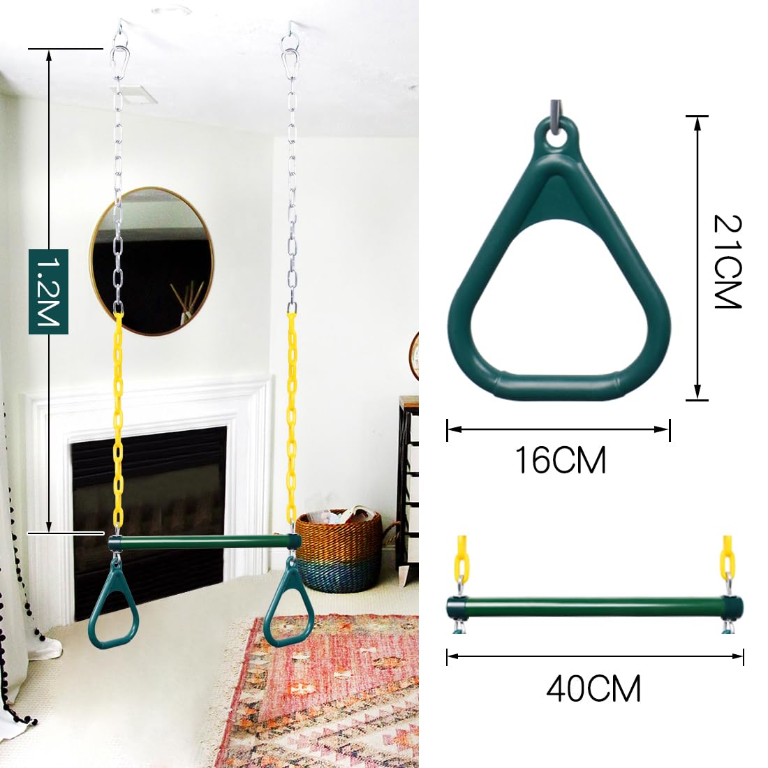 LadyRosian 47 inch chains provide sturdy support for dynamic swinging