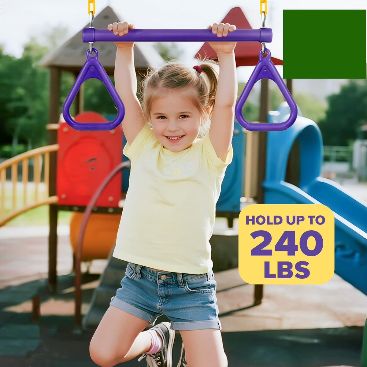 LadyRosian 47-inch plastic-coated chains protecting hands and preventing rot.