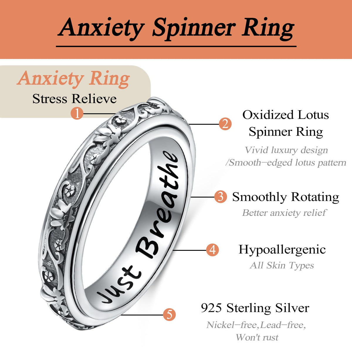 Ladytree Yoga Fidget Band shows discreet anxiety relief during focus moments.