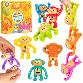 LAEBUILD Monkey Doos counting and color matching pieces for early math skills.