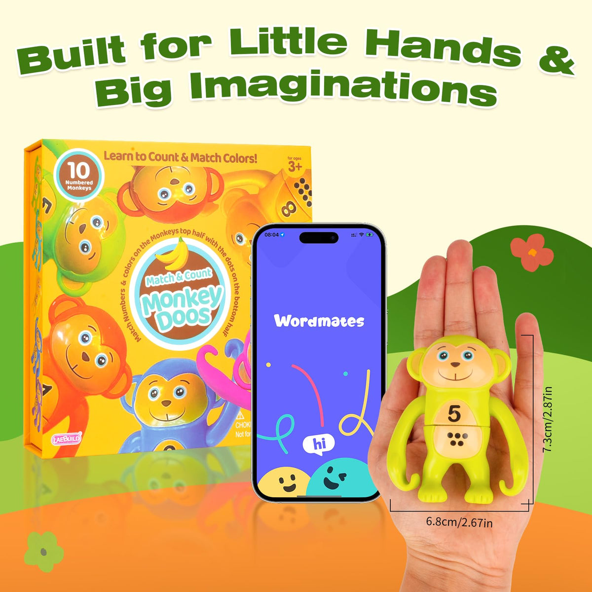 LAEBUILD Monkey Doos rotatable parts offer satisfying fidgeting and focus.