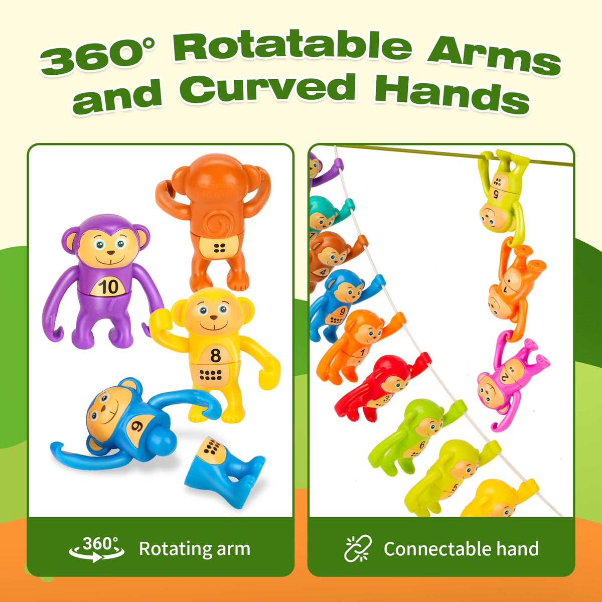 LAEBUILD Monkey Doos safe non-toxic materials with smooth edges.
