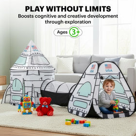Lafyette play tent cube pod provides versatile spaces for solo or cooperative fun.