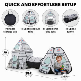 Lafyette space-graphics design inspires curiosity during pretend missions.
